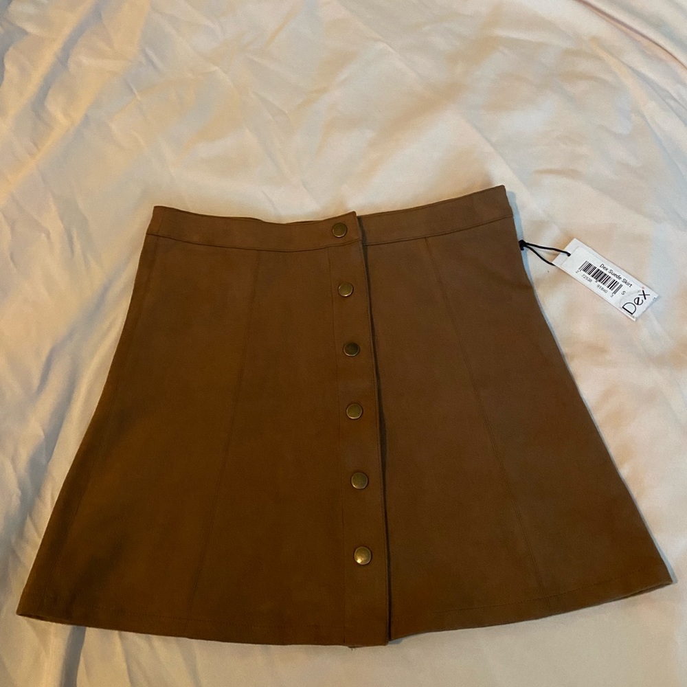 NWT Brown Suede Skirt